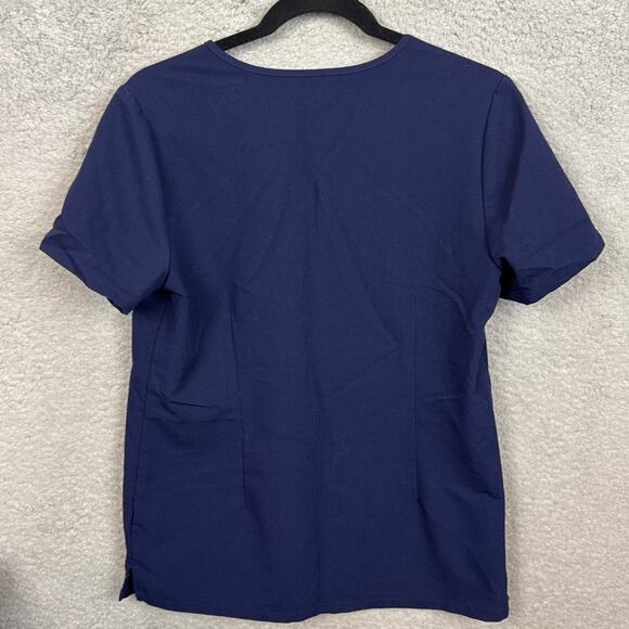 Figs Women's Navy Blue Catarina V-Neck Scrub Top Size S Healthcare Nursing - Picture 2 of 7
